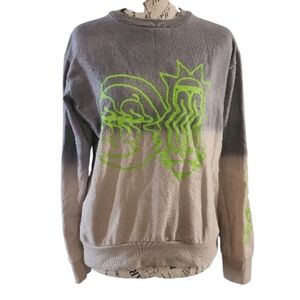Ripple Junction Rick and Morty Trippy Ombre Sweatshirt, Small